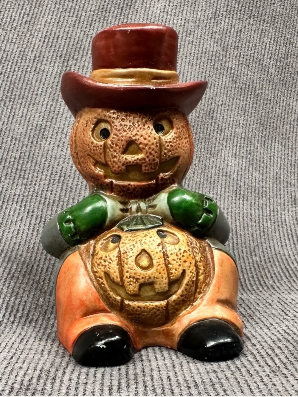Vintage ceramic Halloween pumpkin Jack o lantern